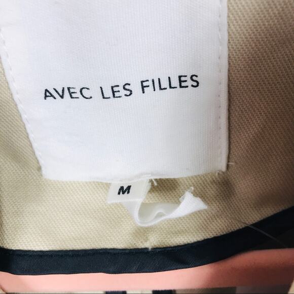 Avec Les Filles  Light Canvas Double-Breasted Trench Coat - Picture 6 of 10